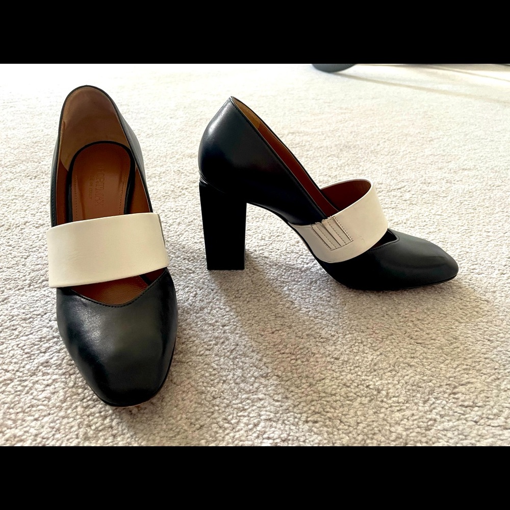 Sportmax heeled shoes black and white, size 7, look like new